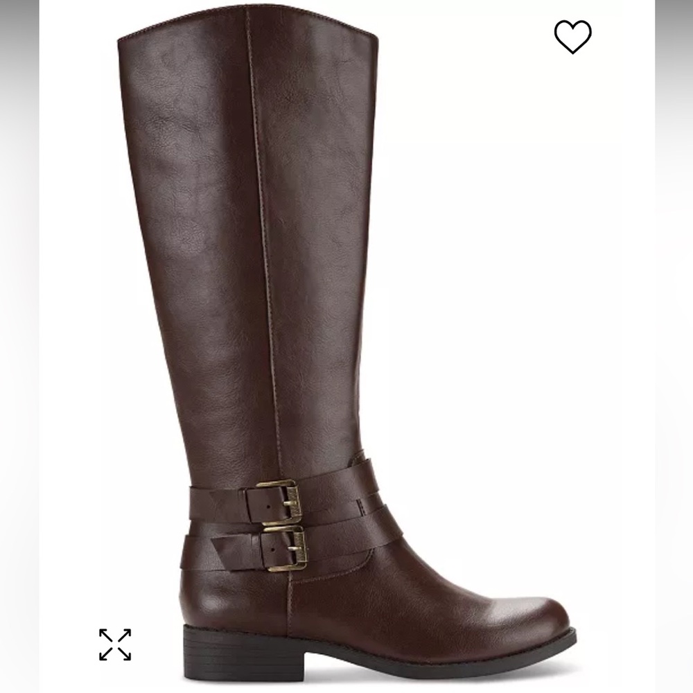 NWT Style & co brown boot buckled riding boot